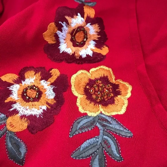 Inc International Concepts Top Embroidered Floral - Picture 7 of 8